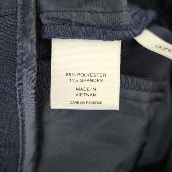 NY&C New York Company Straight Dress Pants Navy High Rise Career Slacks 0 - Picture 4 of 5